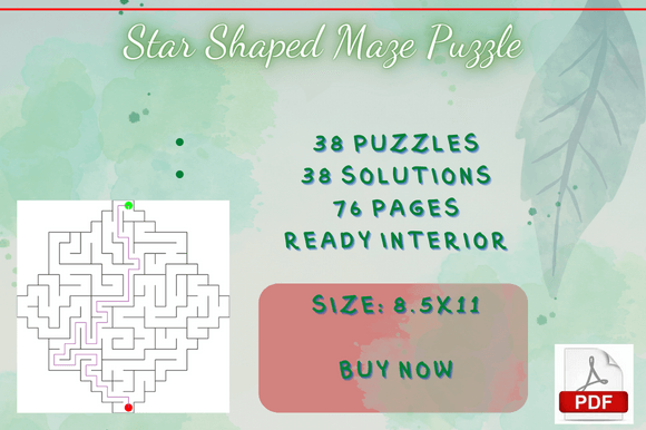A Complete Star Mazes Puzzle Collection for Adults