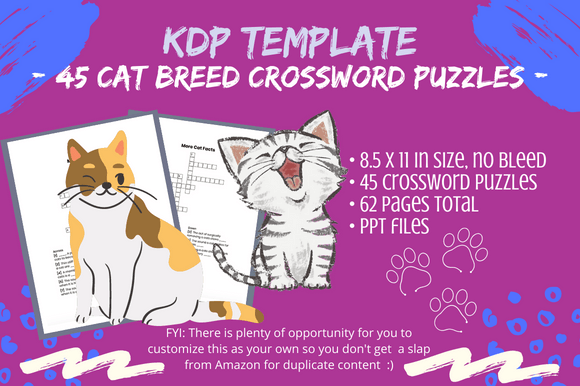 Choosing the Right Cat Breed Crossword Puzzle Activity Book for Your KDP Project