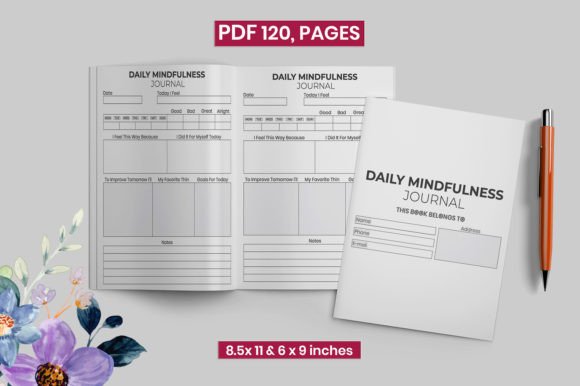 Daily Mindfulness Journal Prompts KDP