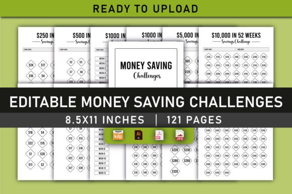 Navigating Financial Goals: An Evaluation of Editable Money Saving Challenges Trackers
