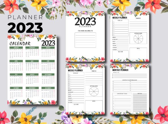The Floral 2023 Planner KDP Interior: A Flexible System for Your Planning Year