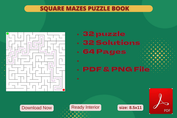The Ultimate Square Maze Interior for KDP Puzzle Book Success